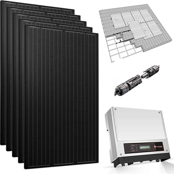 HT Solar - Pakket - 8 Zonnepanelen 310 WP Full Black met GoodWe omvormer